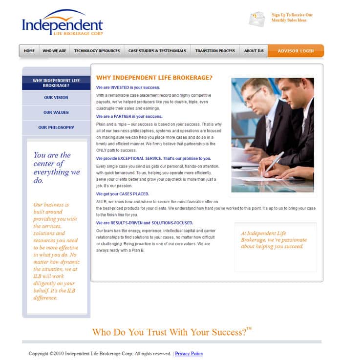 ilbcorp newsite navigation