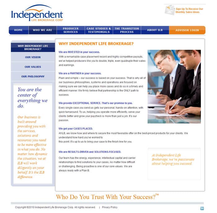 ilbcorp originalsite navigation